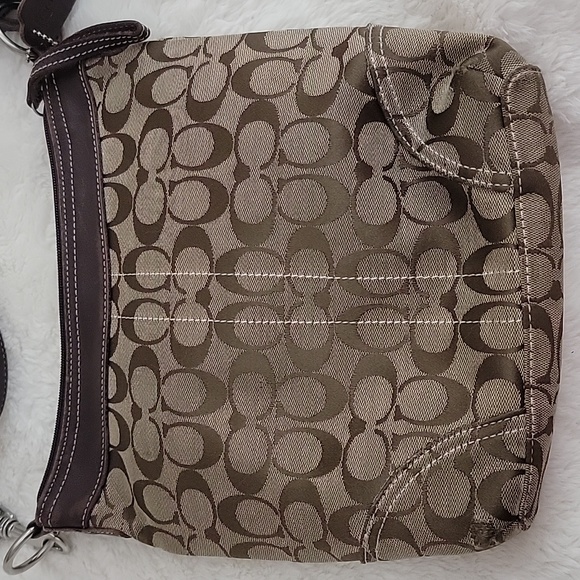 Coach Monogram Canvas Crossbody Bag Purse - Picture 12 of 16